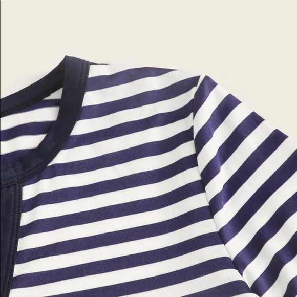 Striped print v neck dress - size 6 & 8/10 - Picture 4 of 7